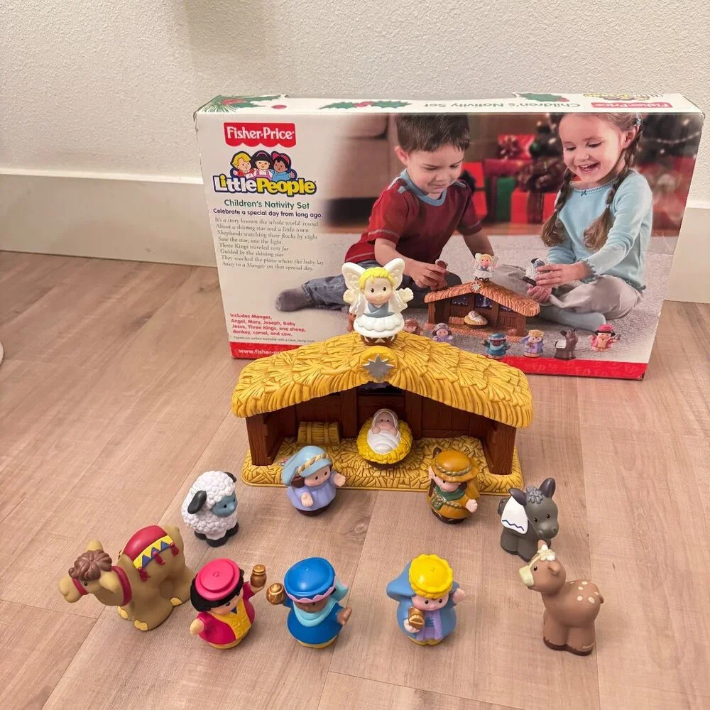 Classic 2010 Fisher-Price Little People‎ Children's Nativity Set Complete in Box